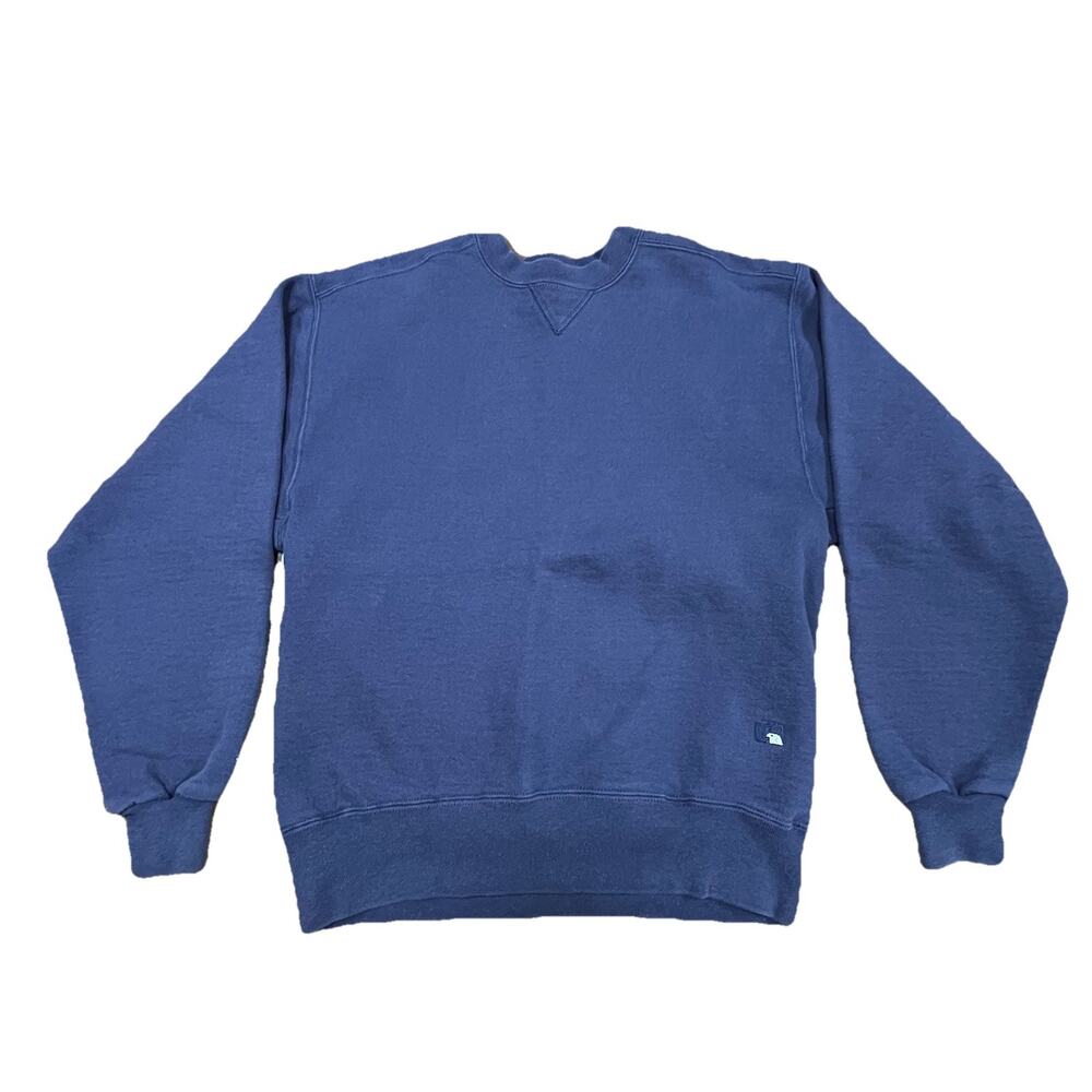 Vintage Russell Athletic Crewneck Sweatshirt Navy USA Made Mens M